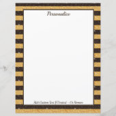 ブラウンエレガント金ゴールドグリッタースパークルパーソナライズされた (正面)