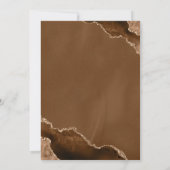 ブラウンエレガント金ゴールド瑪瑙の卒業パーティー 招待状 (裏面)