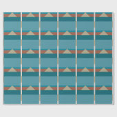 ブラウンエレガント、ブルー誕生日、すべて大事な行事 ラッピングペーパー (フラット)