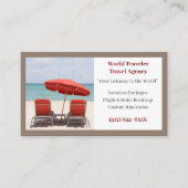 ブラウンエージェント旅行代理店レッドビーチチェア 名刺 (正面)