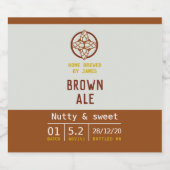 ブラウンエールボトル用ビアラベル ビールラベル (シングルラベル)