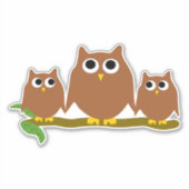 ブラウンオウルデザイン シール (正面)