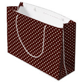 ブラウンオフィシャルカレッジ卒業水玉模様 ラージペーパーバッグ (裏面アングル)