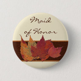 ブラウンオレンジのアイボリー乾燥葉したウェディングパーティーピン 缶バッジ