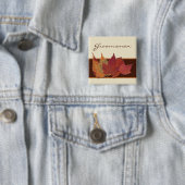 ブラウンオレンジのアイボリー乾燥葉したウェディングパーティーピン 缶バッジ (インサイチュ)