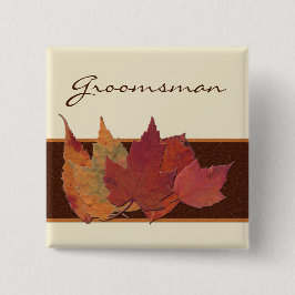 ブラウンオレンジのアイボリー乾燥葉したウェディングパーティーピン 缶バッジ