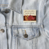 ブラウンオレンジのアイボリー乾燥葉したウェディングパーティーピン 缶バッジ (インサイチュ)