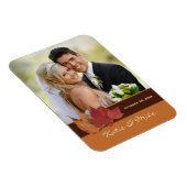 ブラウンオレンジアイボリー乾燥葉フォトマグネット マグネット (右側)