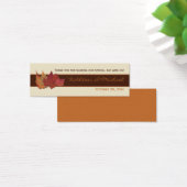 ブラウンオレンジアイボリー乾燥葉結婚式の引き出物ラベル (デスク)