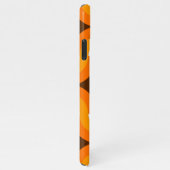 ブラウンオレンジイエローレトロミッドセンチュリーアートパターン iPhoneケース (右側)