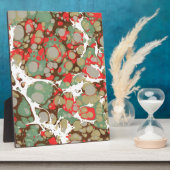 ブラウンオレンジグリーン抽象芸術大理石テクスチャ フォトプラーク (側面)