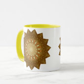 ブラウンオレンジスターマンダラ マグカップ (正面左)