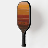 ブラウンオレンジタンストライプの名を追加モノグラムチーム ピックルボールラケット (左)