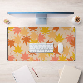 ブラウンオレンジ秋葉フローラY2Kパターン デスクマット