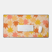 ブラウンオレンジ秋葉フローラY2Kパターン デスクマット (キーボード&マウス)