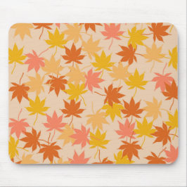 ブラウンオレンジ秋葉フローラY2Kパターン マウスパッド
