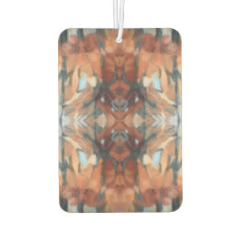 ブラウンオレンジ色のグレーベージュクリーム抽象芸術水色 カーエアーフレッシュナー