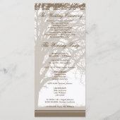 ブラウンオークツリー秋の結婚式プログラム プログラム (裏面)