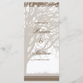 ブラウンオークツリー秋の結婚式プログラム プログラム (正面)