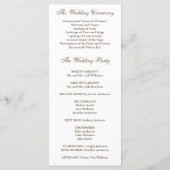 ブラウンオークツリー秋の結婚式プログラム プログラム (裏面)