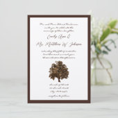 ブラウンオークツリー結婚式招待状 招待状 (スタンド正面)
