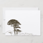 ブラウンオークツリー結婚式招待状 招待状 (裏面)