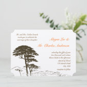 ブラウンオークツリー結婚式招待状 招待状 (スタンド正面)