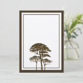 ブラウンオークツリー結婚式招待状 招待状 (スタンド正面)