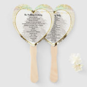 ブラウンオークツリー結婚式 プログラムファン ハンドファン (正面&裏面)