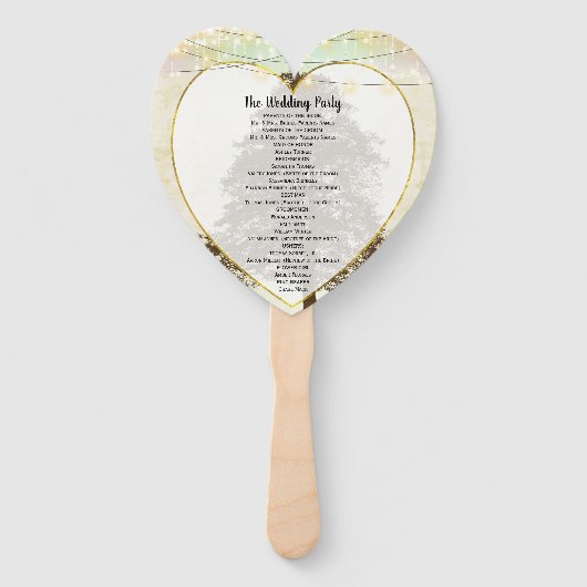 ブラウンオークツリー結婚式 プログラムファン ハンドファン (裏面)