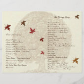 ブラウンオークツリー結婚式 プログラム (裏面)