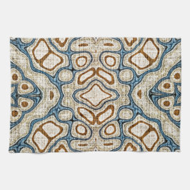 ブラウンオークレーティール（緑がかった色）ブルーお尻トライブラート キッチンタオル