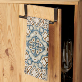 ブラウンオークレーティール（緑がかった色）ブルーお尻トライブラート キッチンタオル