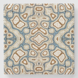 ブラウンオークレーティール（緑がかった色）ブルーお尻トライブラート ストーンコースター