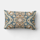 ブラウンオークレーティール(緑がかった色)ブルーお尻トライブラート ランバークッション (裏面)