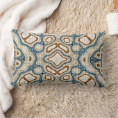 ブラウンオークレーティール(緑がかった色)ブルーお尻トライブラート ランバークッション (ブランケット)