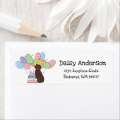 ブラウンオージーエドードルバースデーパーティー差出人住所 ラベル (インサイチュ)