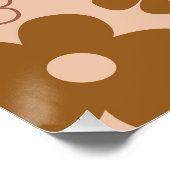 ブラウンオータムレトロY2Kヒッピー花光沢ポスター ポスター (コーナー)