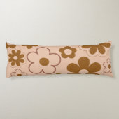 ブラウンオータムレトロY2Kヒッピー花柄 ボディピロー (裏面)