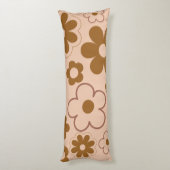 ブラウンオータムレトロY2Kヒッピー花柄 ボディピロー (裏面 (縦))