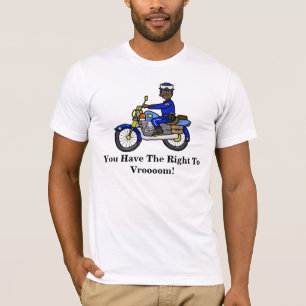 ブラウンオートバイコップTシャツ Tシャツ