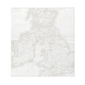 ブラウンオールドワールドアンティークマップメモ帳 ノートパッド (正面)