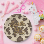 ブラウンカウカントリーウェスタンロデオパーティー ペーパープレート (パーティー)