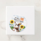 ブラウンカウサンフラワーガールファースト誕生日 フェイバータグ (インサイチュ)