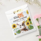 ブラウンカウサンフラワーガールファースト誕生日 フェイバーバッグ (封をした状態)