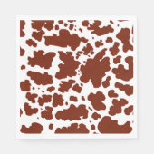 ブラウンカウスポッツプリントカウボーイ農家 スタンダードランチョンナプキン (正面)