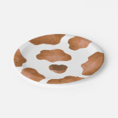 ブラウンカウスポットパーティー紙プレート ペーパープレート (アングル)