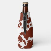ブラウンカウスモダンポットプリントカウボーイ ボトルクーラー (ボトル裏面)