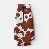 ブラウンカウスモダンポットプリントカウボーイ ボトルクーラー (裏面)