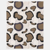 ブラウンカウズプリント フリースブランケット (正面)